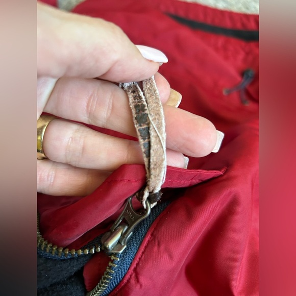 Y2K Vintage GAP men’s oversized red hooded pullover Jacket size small - Picture 12 of 15